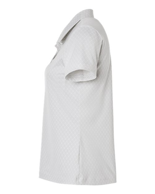 adidas A717 Women's 4-Way Stretch Printed Polo - White - DirectSide