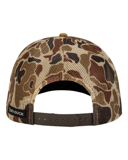 DRI DUCK 3054 Ridgewood Cap - Saddle/ Duck Camo - Back