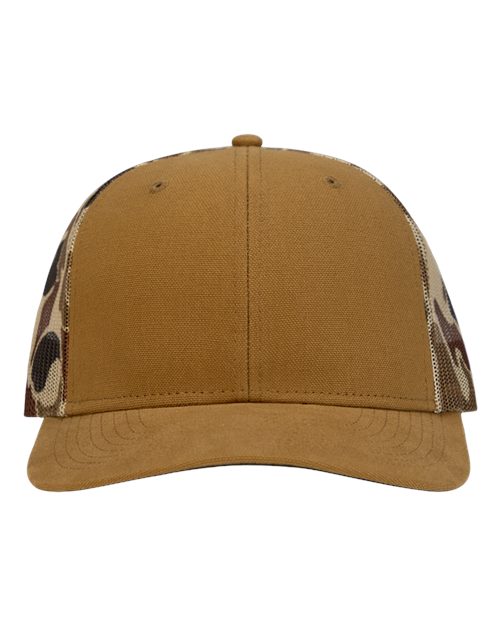 DRI DUCK 3054 Ridgewood Cap - Saddle/ Duck Camo - Front