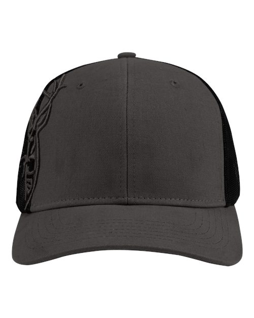 DRI DUCK 3321 3D Buck Pro Cap - Charcoal Mesh - Front