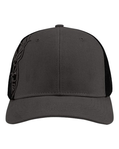 DRI DUCK 3321 3D Buck Pro Cap - Charcoal Mesh - Front