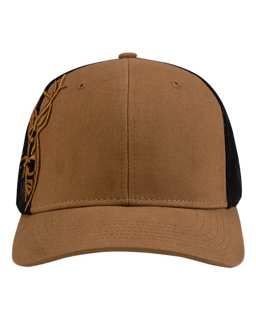DRI DUCK 3321 3D Buck Pro Cap - Saddle Mesh - Front