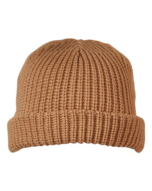 Big Accessories BA698 Dock Cuffed Beanie - Old Gold - Front