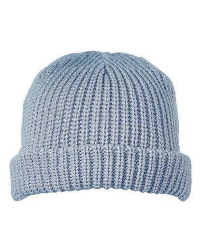 Big Accessories BA698 Dock Cuffed Beanie - Slate Blue - Front