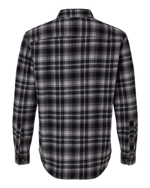 Columbia 161795 Men's Cornell Woods™ Flannel Shirt - Black Backland Tartan - Back