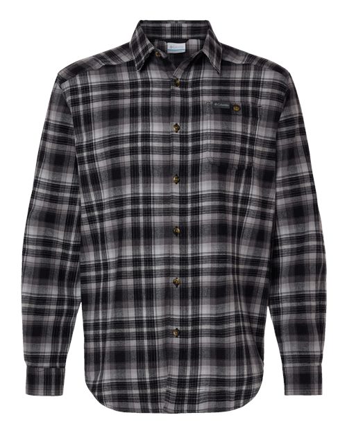 Columbia 161795 Men's Cornell Woods™ Flannel Shirt - Black Backland Tartan - Front