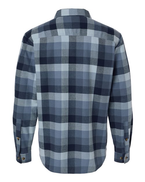 Columbia 161795 Men's Cornell Woods™ Flannel Shirt - Collegiate Navy Multi Buffalo Check - Back