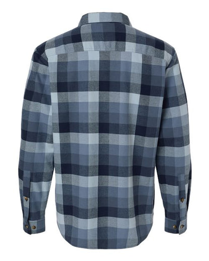 Columbia 161795 Men's Cornell Woods™ Flannel Shirt - Collegiate Navy Multi Buffalo Check - Back
