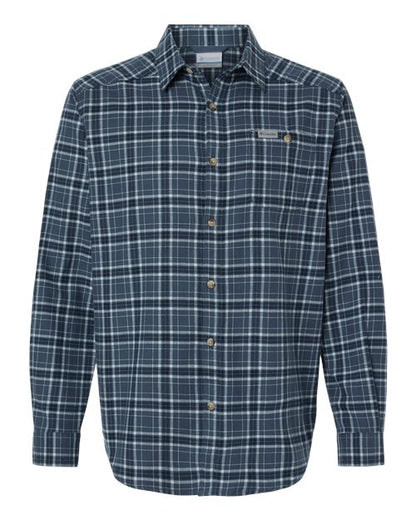 Columbia 161795 Men's Cornell Woods™ Flannel Shirt - Dark Mountain Quad Check - Front