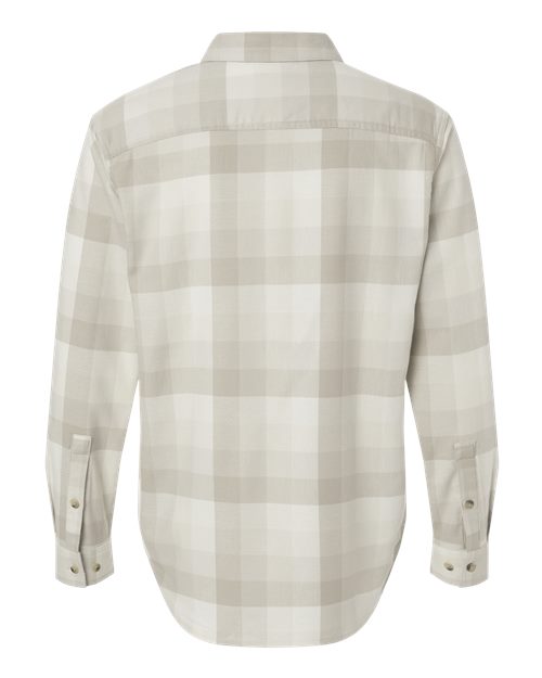 Columbia 161795 Men's Cornell Woods™ Flannel Shirt - Dark Stone Multi Buffalo Check - Back