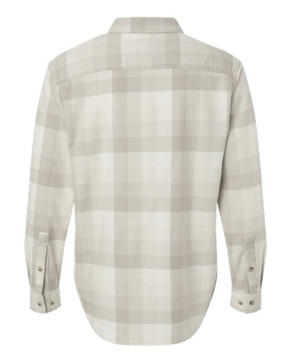 Columbia 161795 Men's Cornell Woods™ Flannel Shirt - Dark Stone Multi Buffalo Check - Back