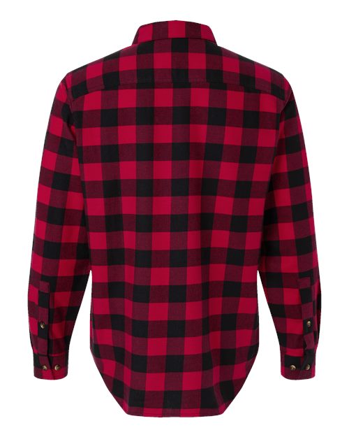 Columbia 161795 Men's Cornell Woods™ Flannel Shirt - Mountain Red Buffalo Check - Back