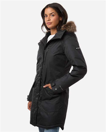 Columbia 179975 Women's Suttle Mountain™ Long Insulated Jacket - Black - OnModelSide