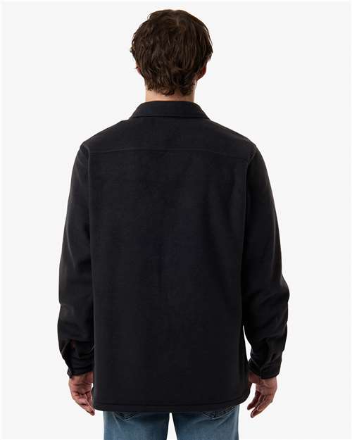 Columbia 212371 Men's Steens Mountain™ Solid Shirt Jacket - Black - OnModelBack
