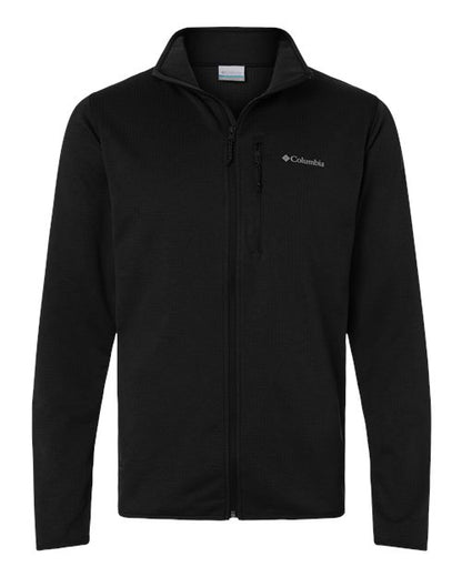Columbia 213684 Men's Essential Hike™ Grid Fleece Full-Zip - Black - Front