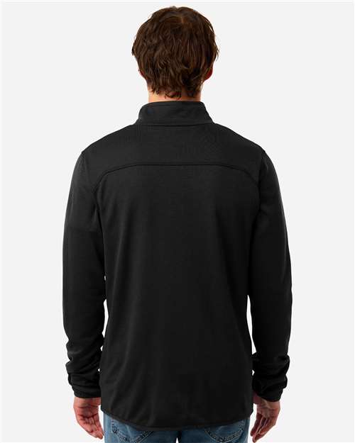 Columbia 213684 Men's Essential Hike™ Grid Fleece Full-Zip - Black - OnModelBack