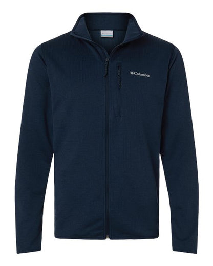 Columbia 213684 Men's Essential Hike™ Grid Fleece Full-Zip - Collegiate Navy - Front