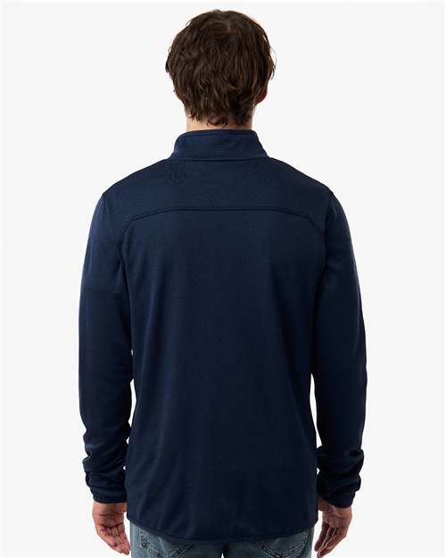 Columbia 213684 Men's Essential Hike™ Grid Fleece Full-Zip - Collegiate Navy - OnModelBack