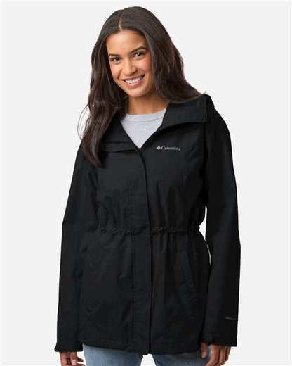 Columbia 211390 Women's Hikebound™ II Long Jacket - Black - OnModelFront