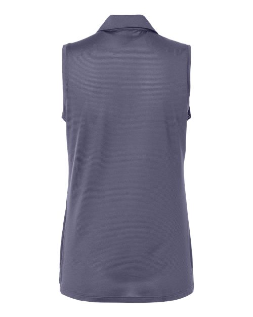 adidas A1005 Women's Ottoman Sleeveless Polo - Preloved Violet - Back