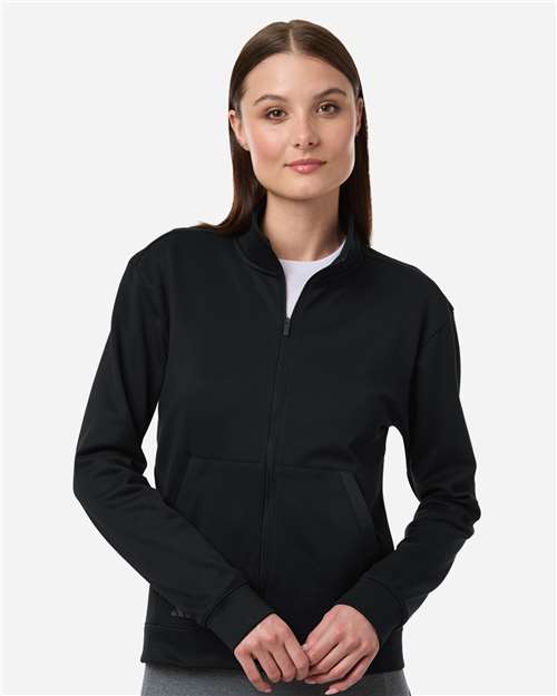 adidas A1011 Women's Ultimate365 COLD. RDY Full-Zip Jacket - Black - OnModelFront