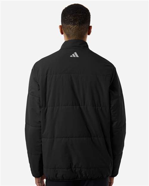adidas A2016 Men's Ultimate365 Arctic Quarter-Zip Jacket - Black - OnModelBack