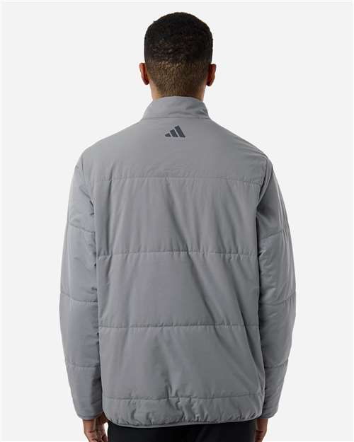 adidas A2016 Men's Ultimate365 Arctic Quarter-Zip Jacket - Grey Three - OnModelBack