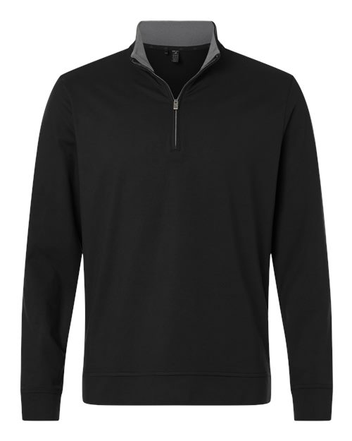 adidas A2017 Men's Ultimate365 Classic Quarter-Zip Pullover - Black - Front