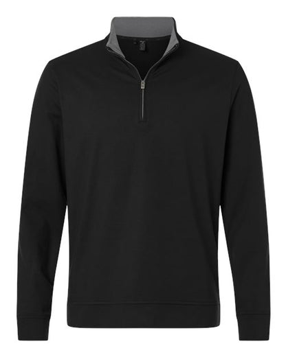 adidas A2017 Men's Ultimate365 Classic Quarter-Zip Pullover - Black - Front