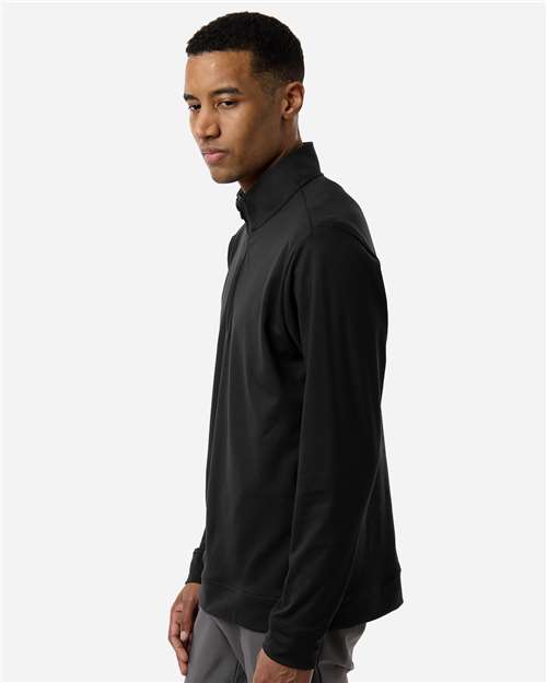 adidas A2017 Men's Ultimate365 Classic Quarter-Zip Pullover - Black - OnModelSide