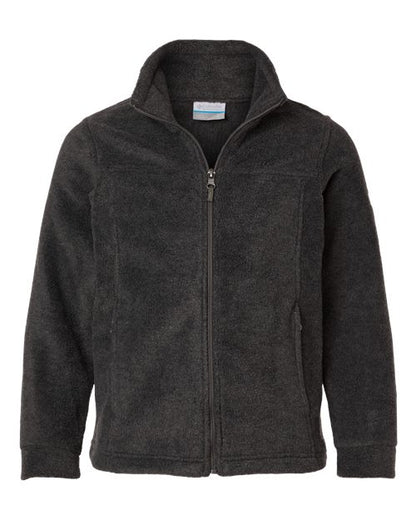 Columbia 212479 Youth Steens Mountain™ II Fleece Full-Zip Jacket - Charcoal Heather - Front