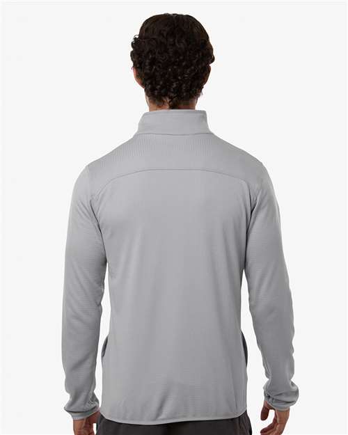 Columbia 213684 Men's Essential Hike™ Grid Fleece Full-Zip - Columbia Grey - OnModelBack