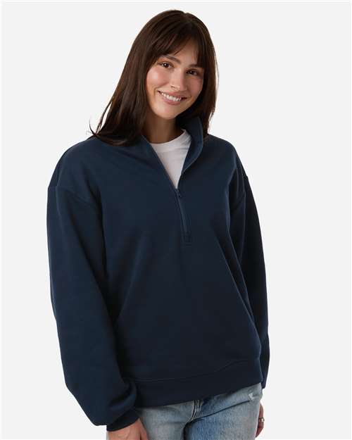 Columbia 216515 Women's Aldermore Half-Zip Pullover - Collegiate Navy - OnModelFront