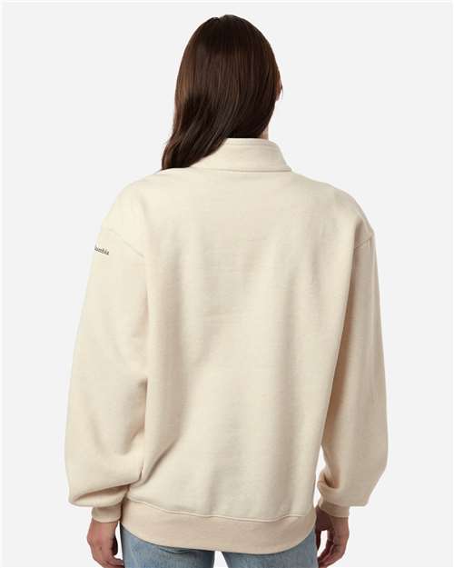 Columbia 216515 Women's Aldermore Half-Zip Pullover - Oatmeal Heather - OnModelBack