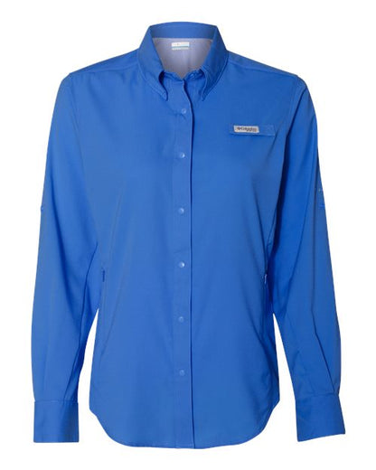 Columbia 212465 Women's PFG Tamiami™ II Shirt - Vivid Blue - Front