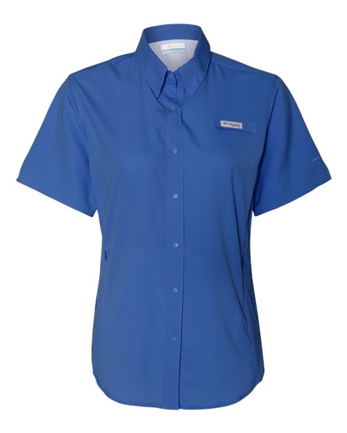 Columbia 212466 Women's PFG Tamiami™ II Short Sleeve Shirt - Vivid Blue - Front