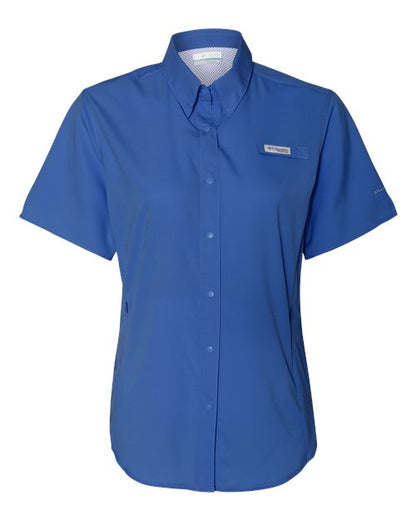Columbia 212466 Women's PFG Tamiami™ II Short Sleeve Shirt - Vivid Blue - Front