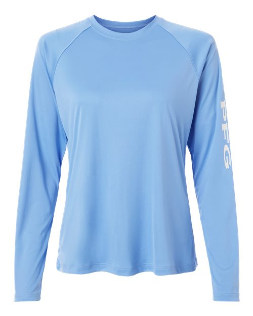 Columbia 212485 Women's PFG Tidal Tee™ II Long Sleeve - White Cap/ White - Front