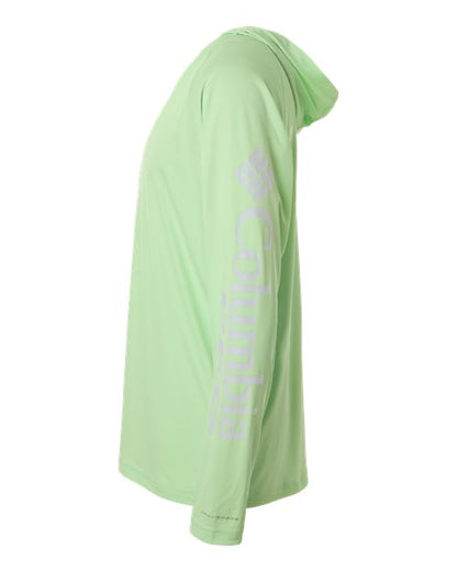 Columbia 212482 Men's PFG Terminal Tackle™ Hooded Long Sleeve T-Shirt - Key West/ Cool Grey - DirectSide