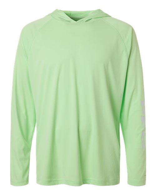 Columbia 212482 Men's PFG Terminal Tackle™ Hooded Long Sleeve T-Shirt - Key West/ Cool Grey - Front