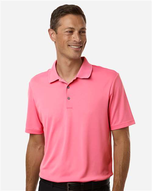 adidas A230 Men's Performance Polo - Bliss Pink - OnModelFront
