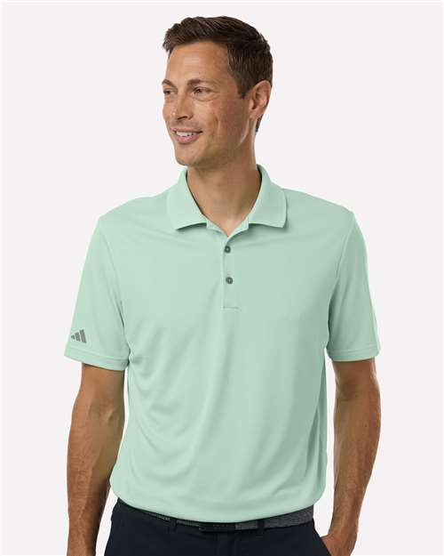 adidas A230 Men's Performance Polo - Clear Mint - OnModelFront