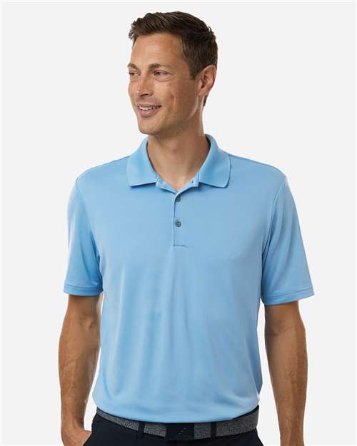 adidas A230 Men's Performance Polo - Team Light Blue - OnModelFront