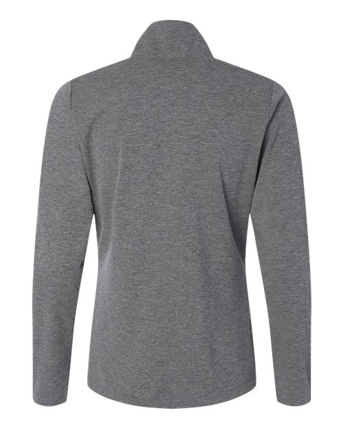 adidas A400 Women's Lightweight Quarter-Zip Pullover - Black Heather - Back