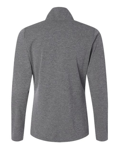 adidas A400 Women's Lightweight Quarter-Zip Pullover - Black Heather - Back