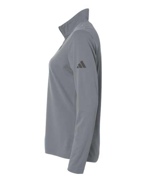 adidas A400 Women's Lightweight Quarter-Zip Pullover - Grey Three - DirectSide