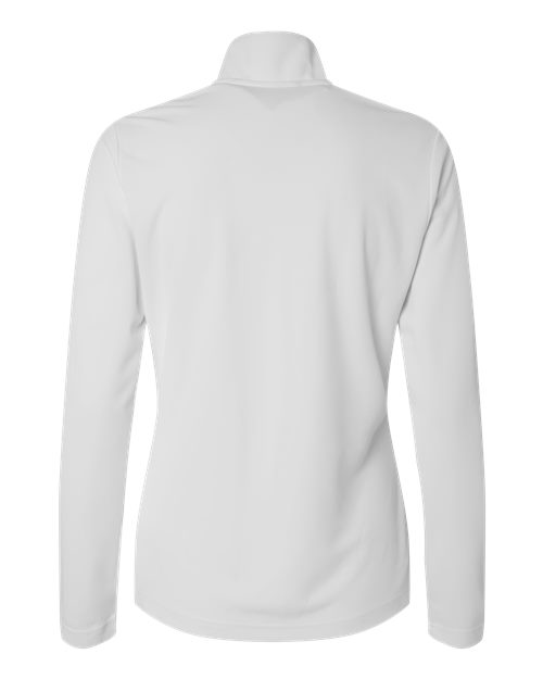 adidas A400 Women's Lightweight Quarter-Zip Pullover - White - Back