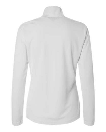 adidas A400 Women's Lightweight Quarter-Zip Pullover - White - Back