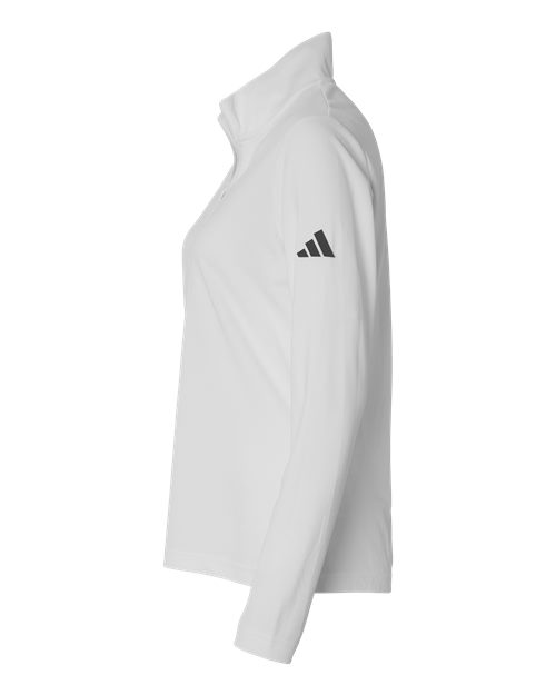 adidas A400 Women's Lightweight Quarter-Zip Pullover - White - DirectSide