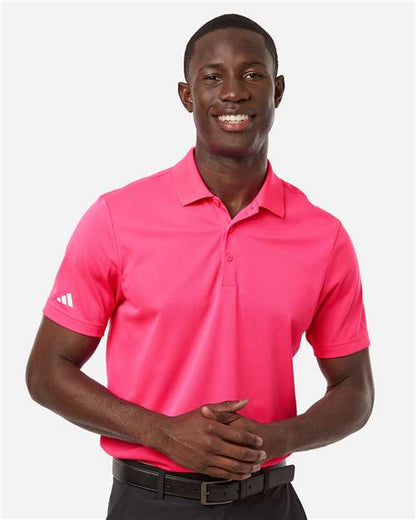 adidas A430 Men's Performance Piqué Polo - Lucid Pink - OnModelFront